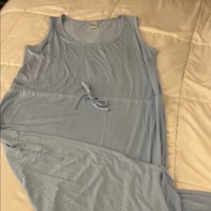 Chic Light Blue Sleeveless Maxi Dress , Scoop neck , Brand New soft fabric